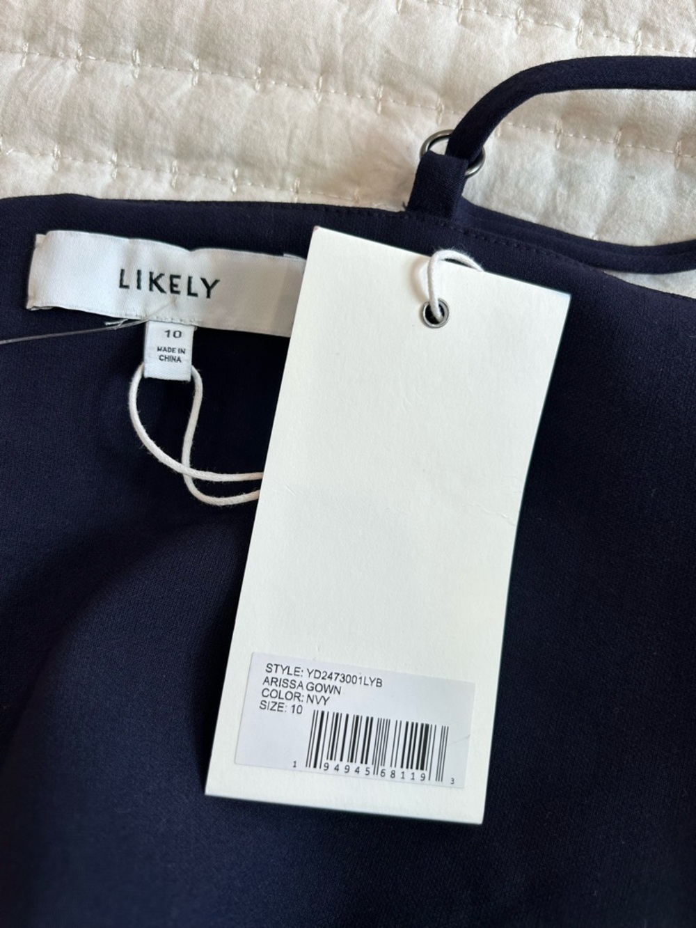 LIKELY - Alissa Ruffle Ballgown Navy Size 10 - Picture 13 of 16